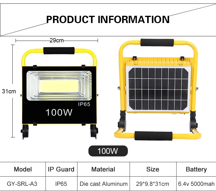 solar battery flood light