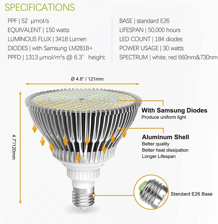 30W Plant Light Bulb 2 30W Plant Light Bulb 2