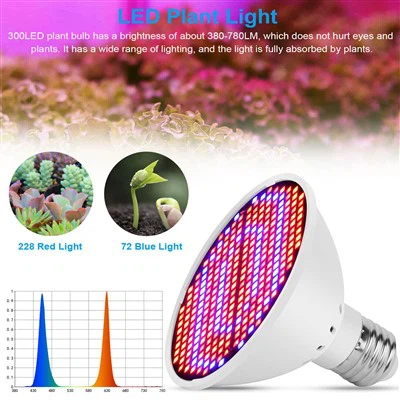 300 LED-es teljes spektrumú növénytermesztési fényű lámpa