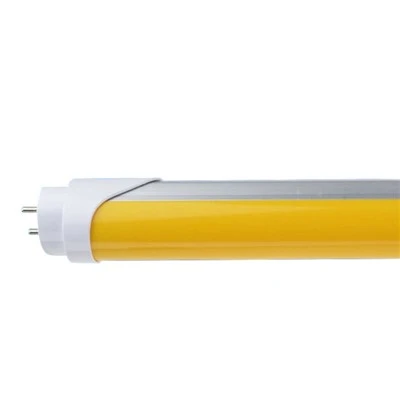 Sárga burkolatú T8 led cső 2000K 3000k szűrő 500nm hullámhossz alatt